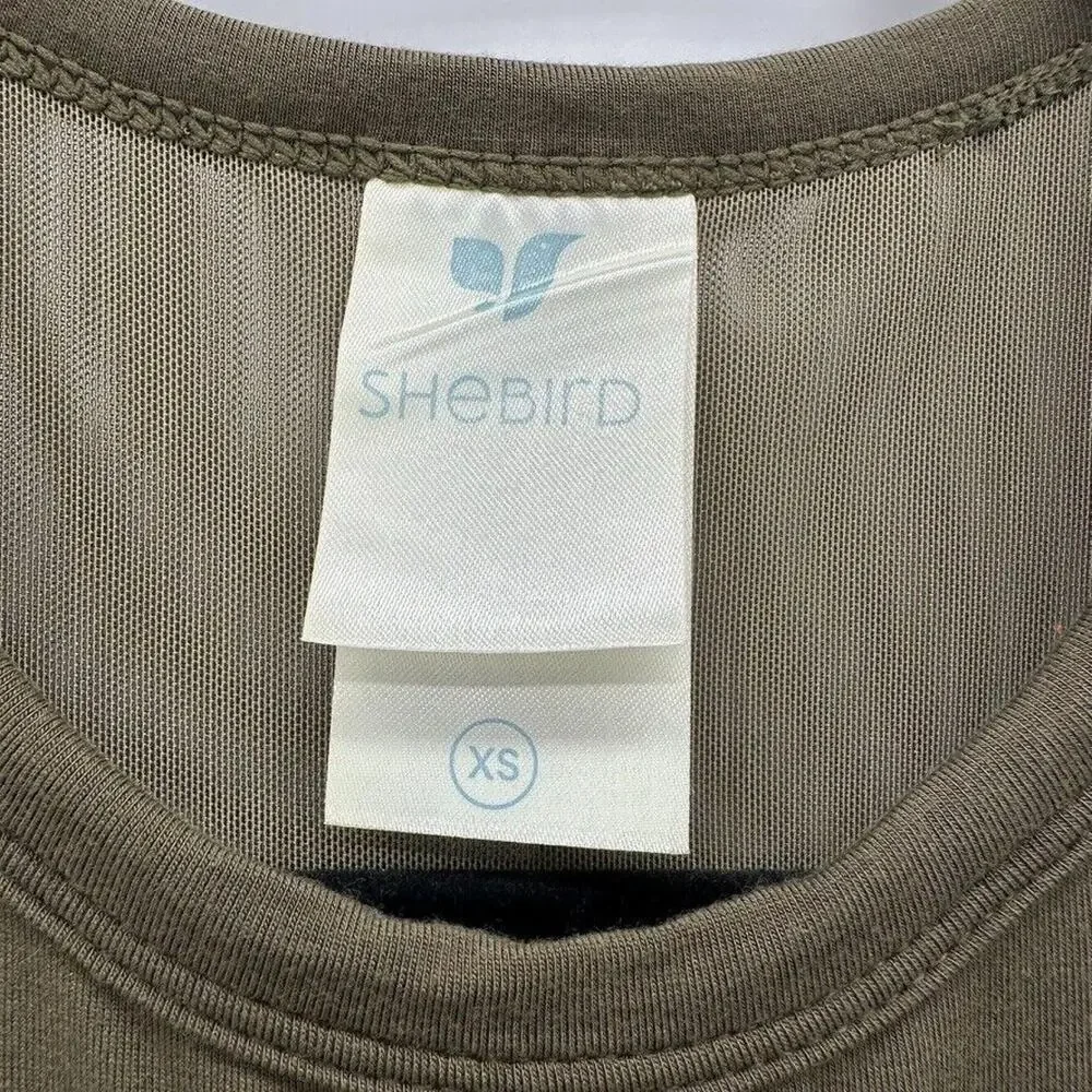 SHEBIRD The Tunic Dress Tank Womens‎ Size XS Green Mini A-line Active Athleisure